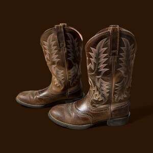 Ariat Heritage Stockman Women's Distressed Brown Western Cowboy Boots